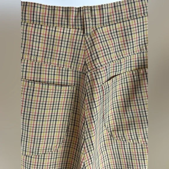 Vintage Pant Next Ladieswear high Waisted Plaid Wool Blend Ankle Trouser 8 Tall - Picture 5 of 7
